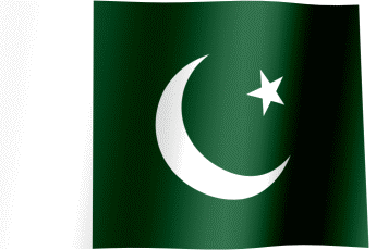 Animated Pakistan flag doodle